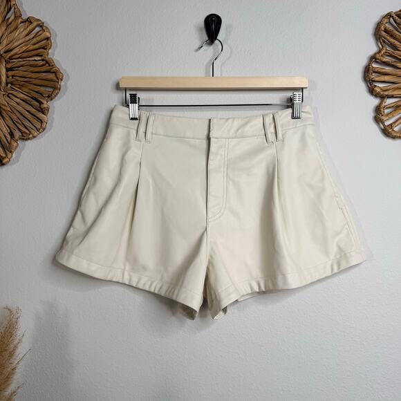 Free People vegan leather shorts wide-leg pleated mid-rise boho 29 - Picture 3 of 7